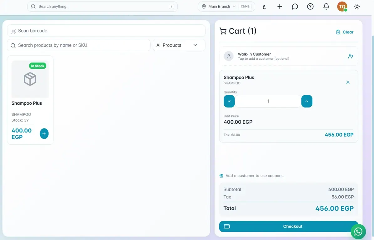 Point of sale: products, tenders and receipts, online or offline